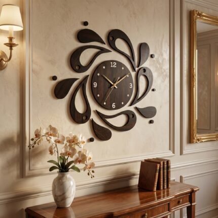 Large Wooden Wall Clock