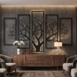 5 Panel Tree Wooden Wall Art